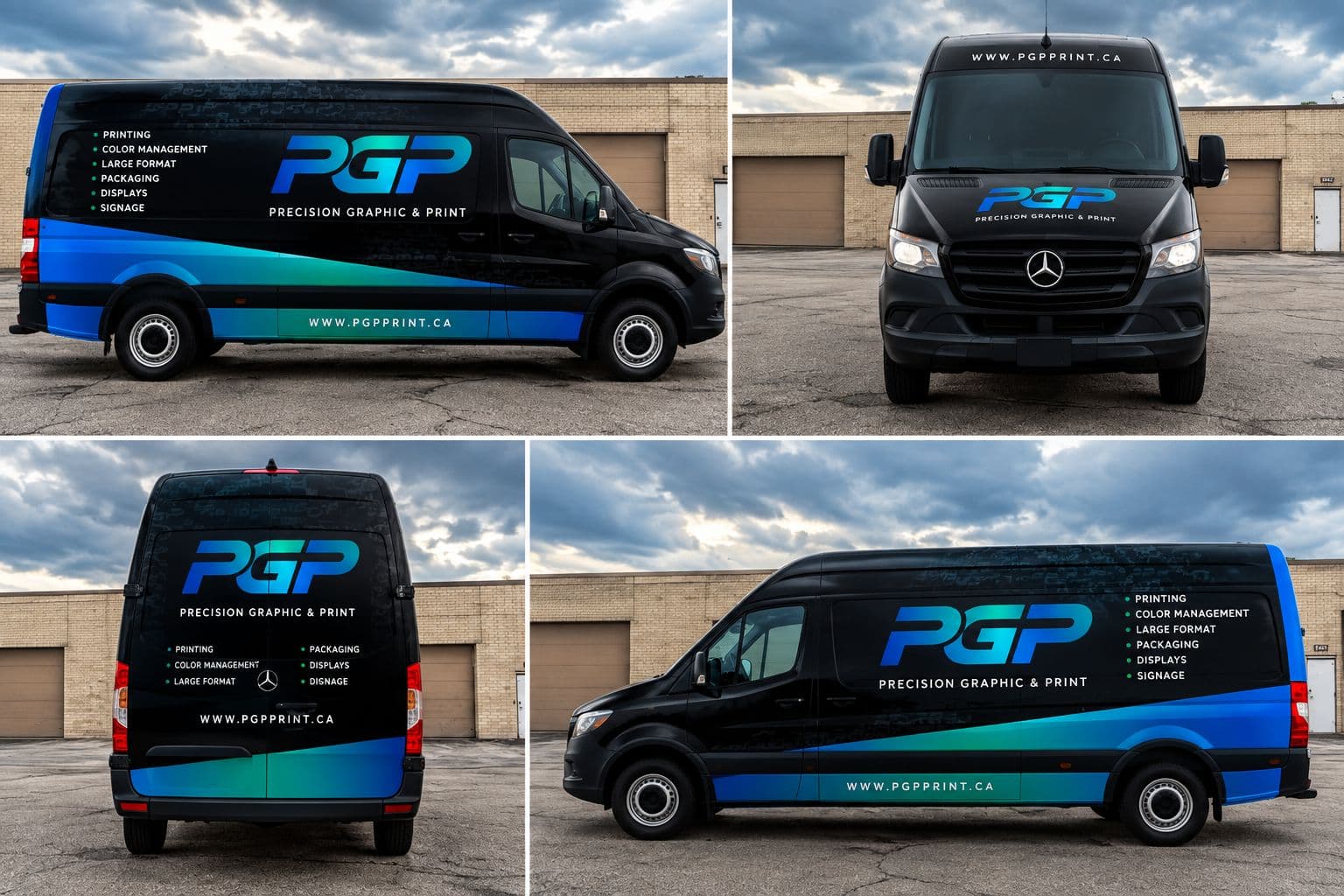 Precision Graphic & Print branded fleet vehicles